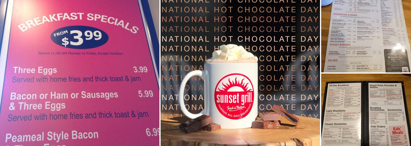 Sunset Grill Menu