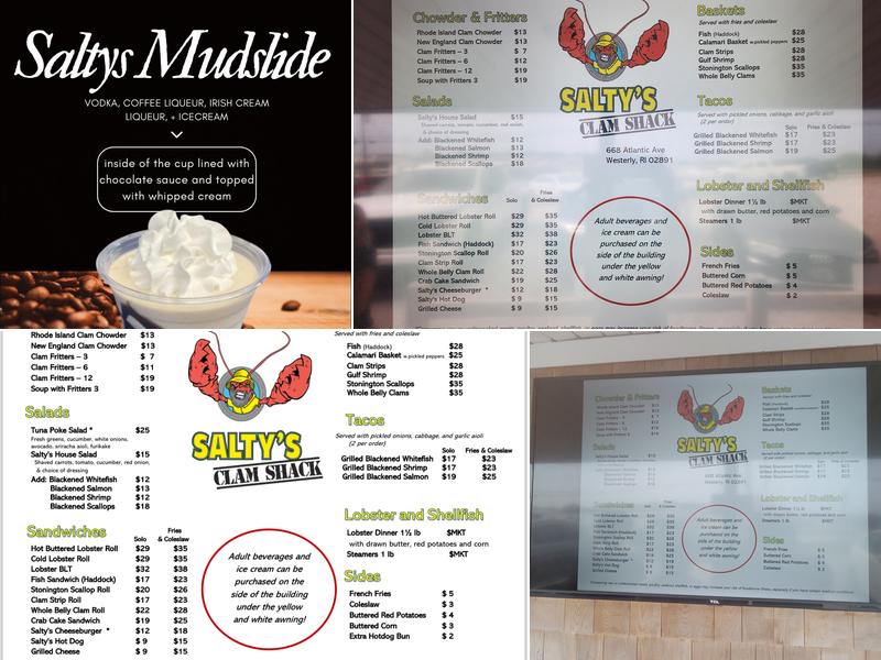 Salty's Clam Shack Menu