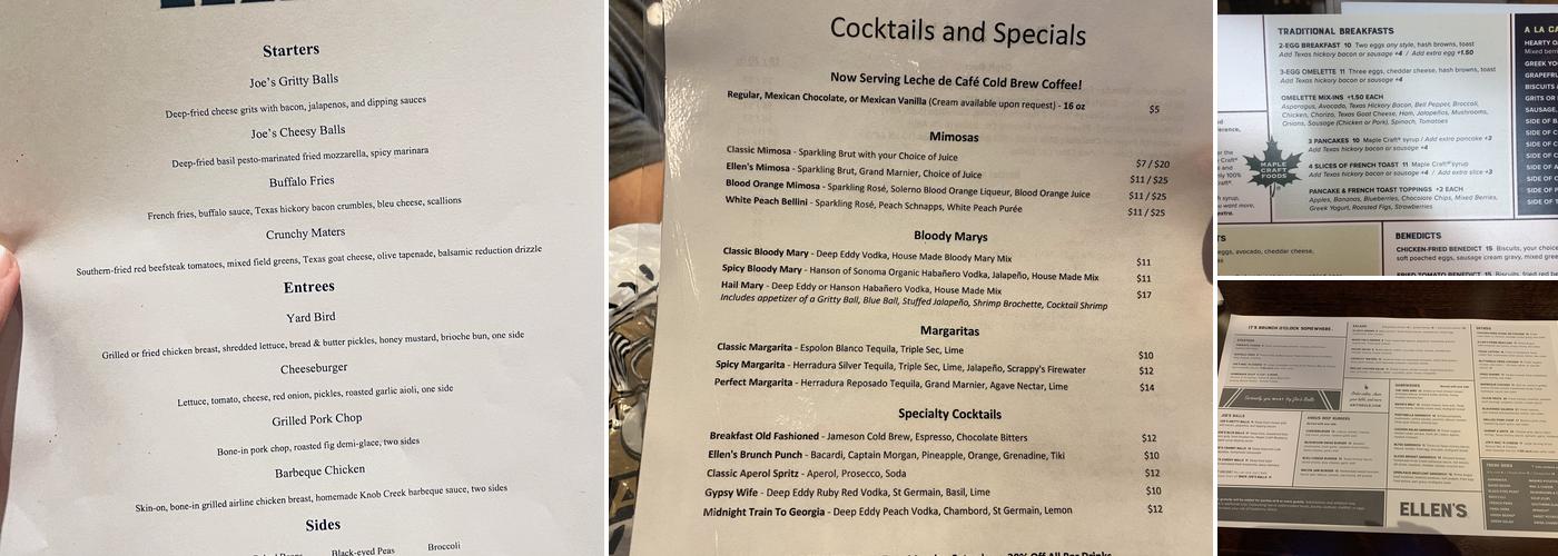 Ellen's Menu