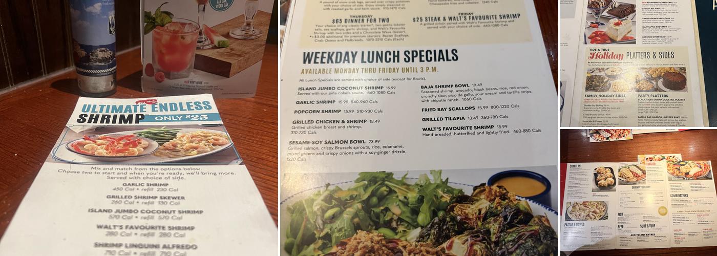 Red Lobster Menu