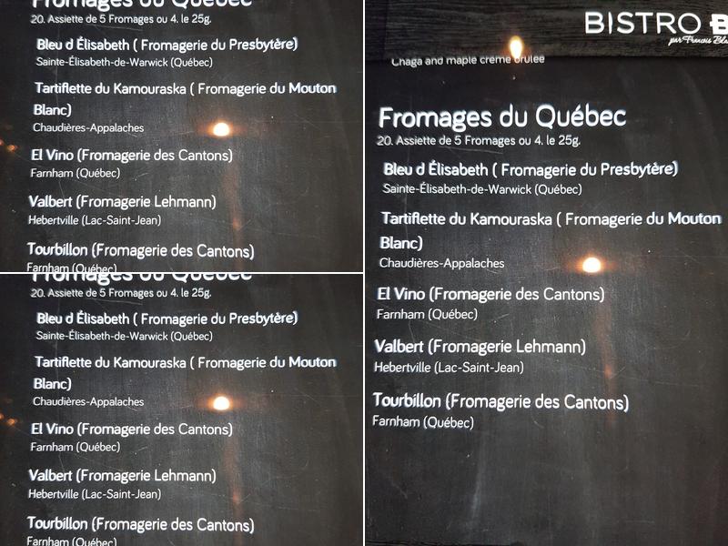 Bistro B Menu