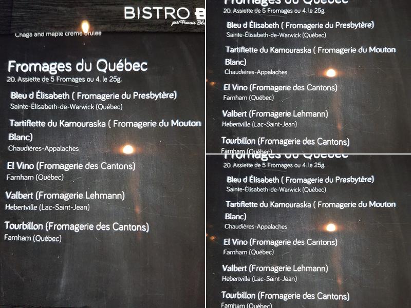 Bistro B Menu