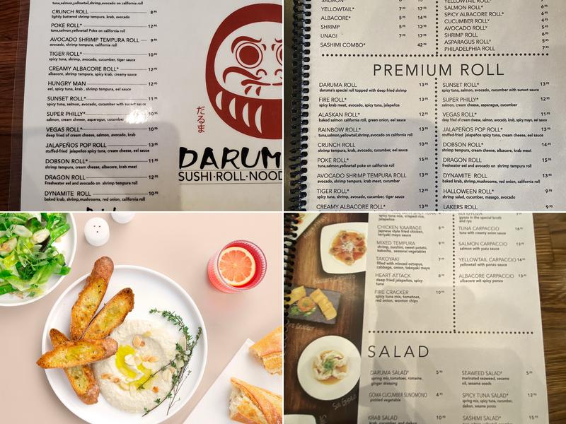 DARUMA sushi/roll/noodle Menu