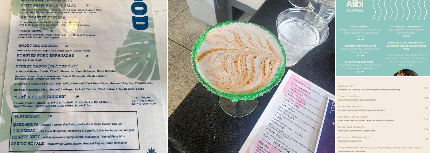 Alibi Menu