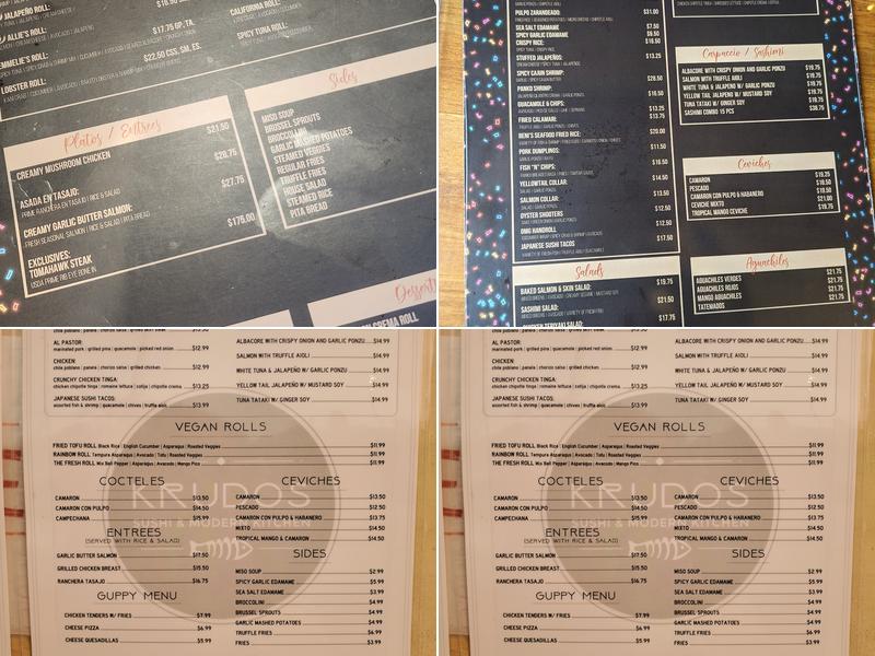 Krudos Sushi & Modern Kitchen Menu