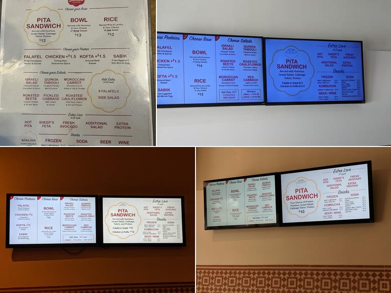 Sababa Menu