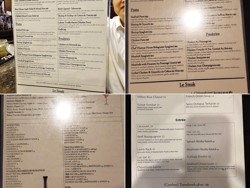 L'Apéritif Bistro Menu