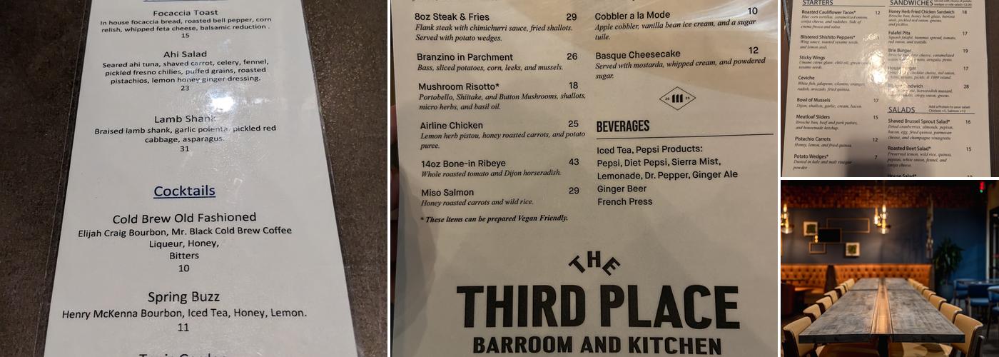 The Third Place Menu
