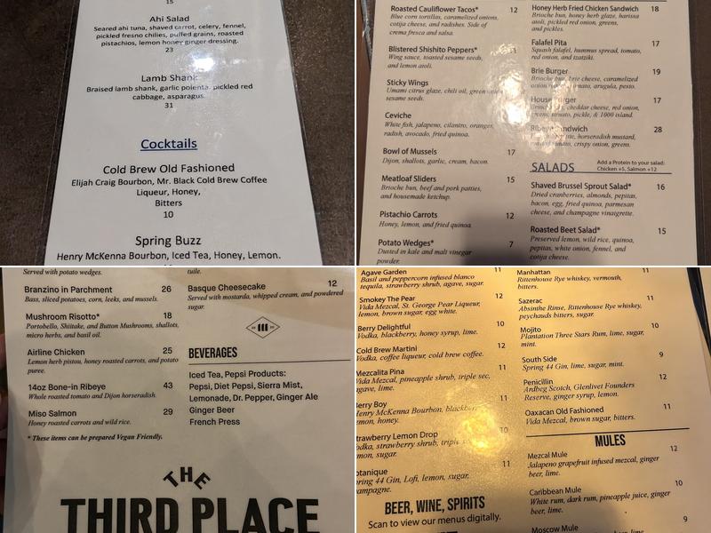 The Third Place Menu