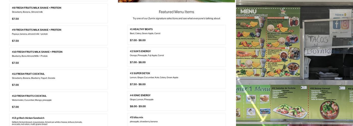 Zumix Menu
