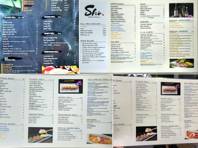 Sho Sushi & Izakaya Menu