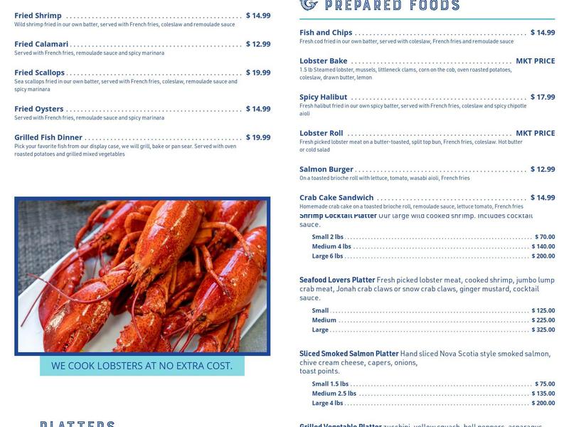 Greenwich Fish Company Menu