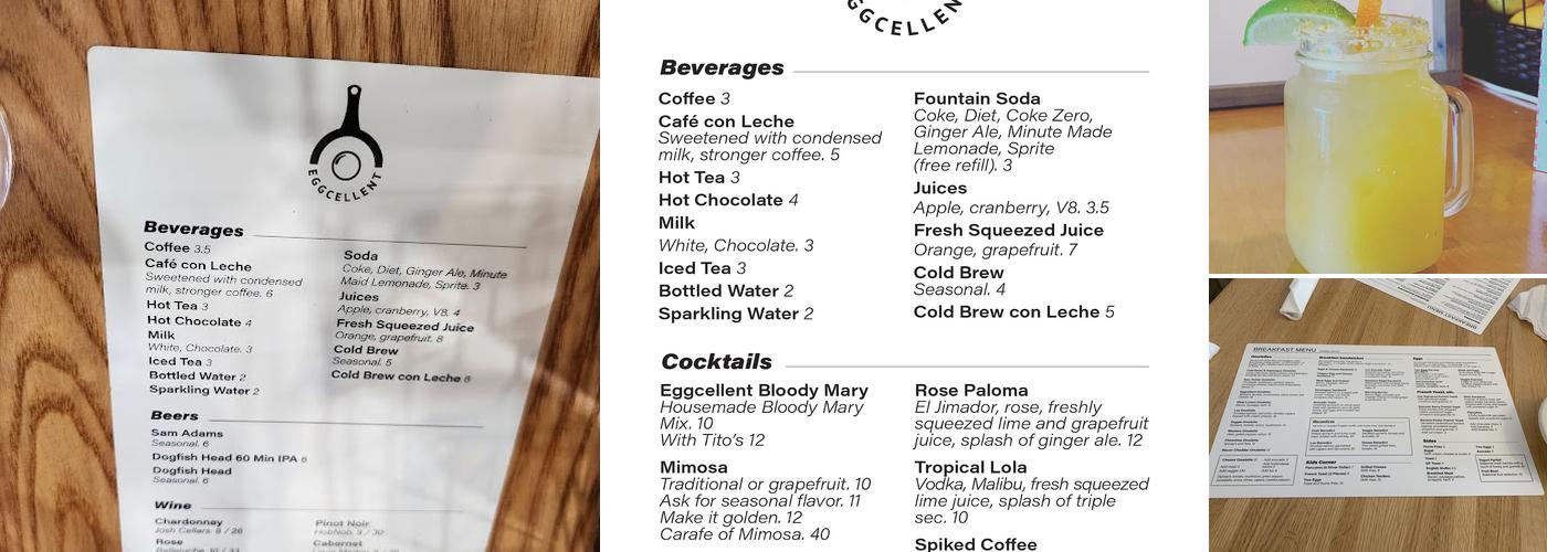Eggcellent Menu