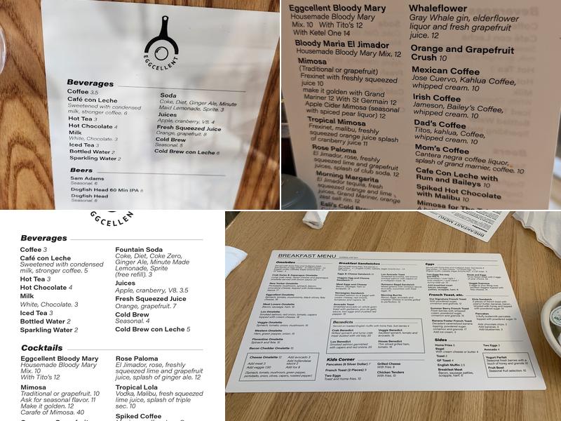 Eggcellent Menu
