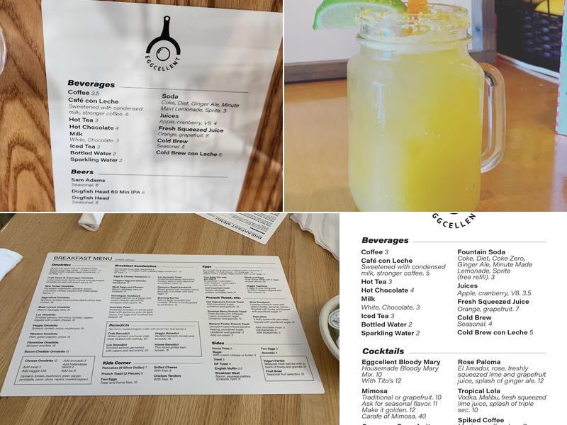 Eggcellent Menu