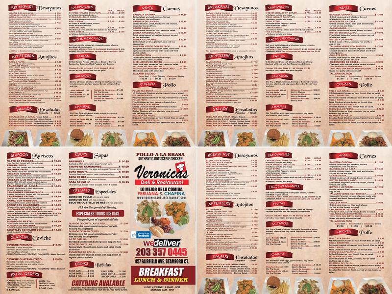 Veronica's Menu