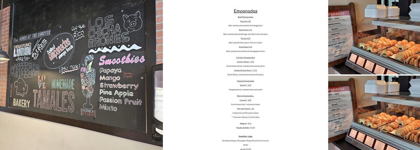 Manny's Cafe & Bakery Menu