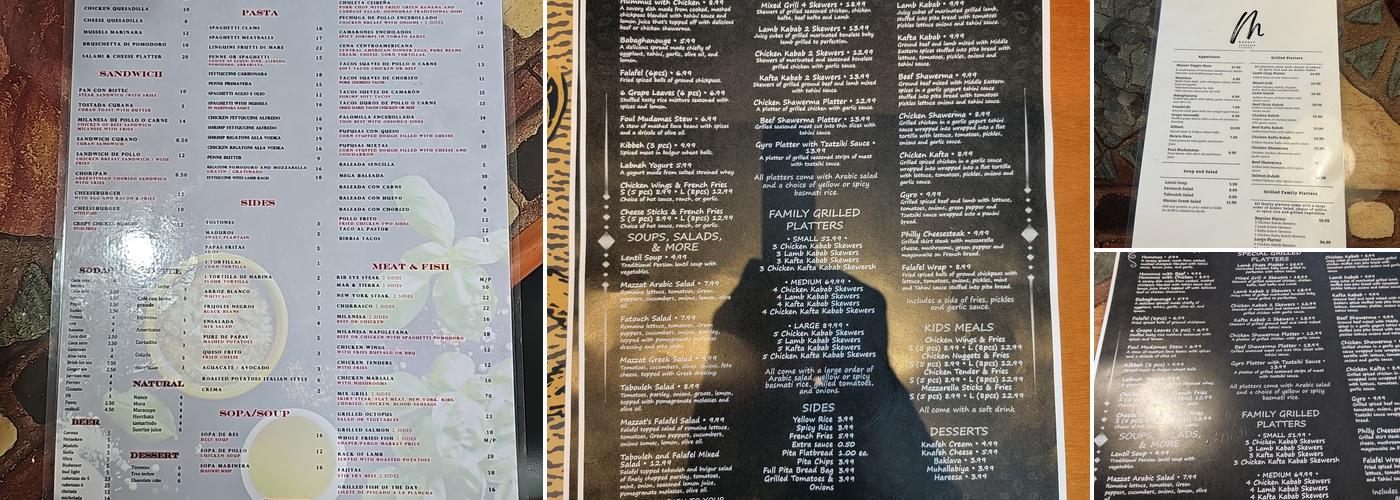 osman restaurant Menu