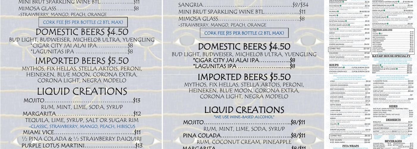 Mini Pita Mediterranean Restaurant Menu