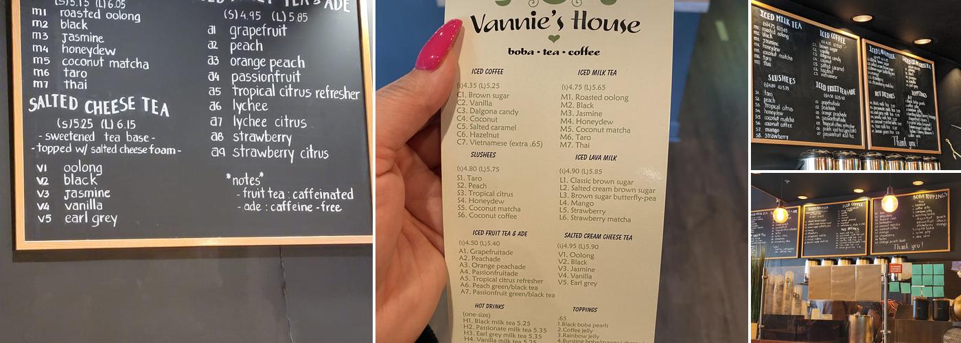 Vannie’s House Menu