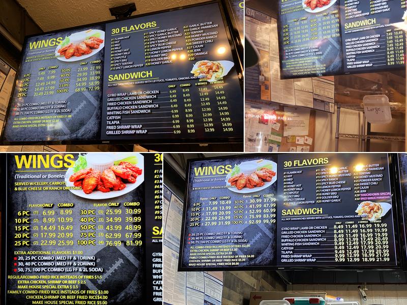 Touchdown wings at Snellville Main street Menu