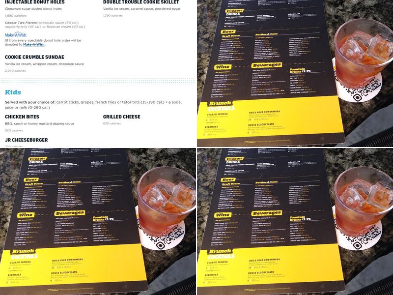 Topgolf Chattanooga Menu