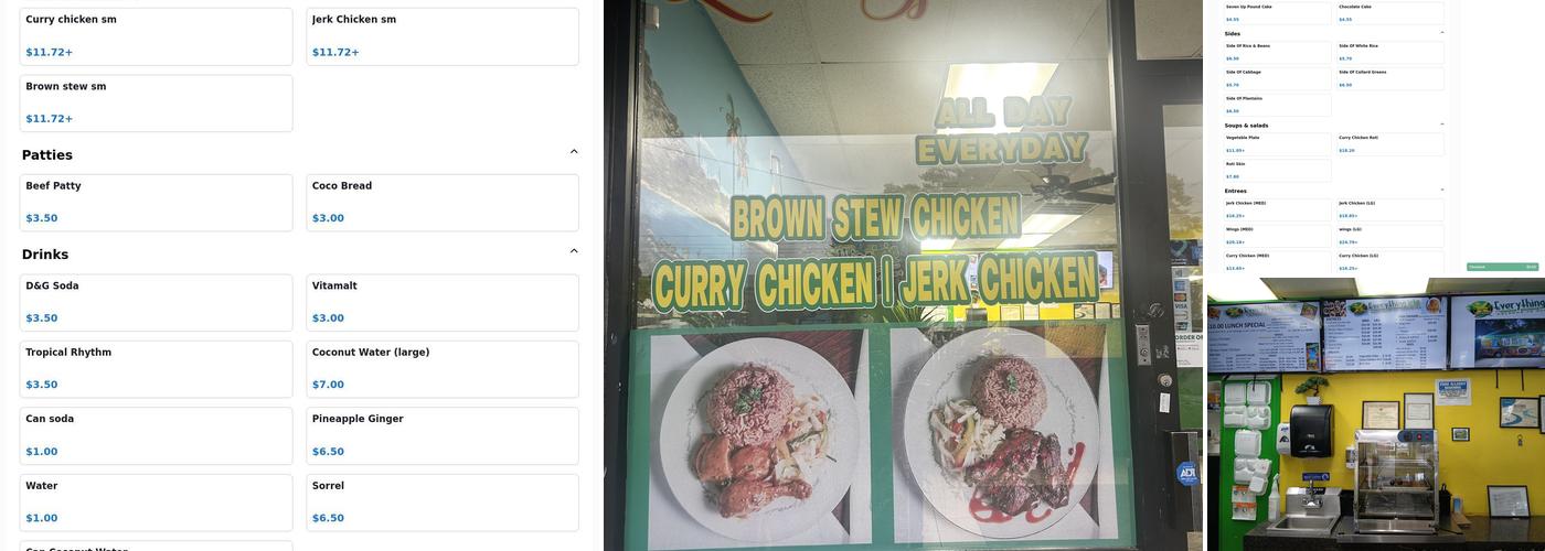 Everything Irie Jamaican Restaurant Menu