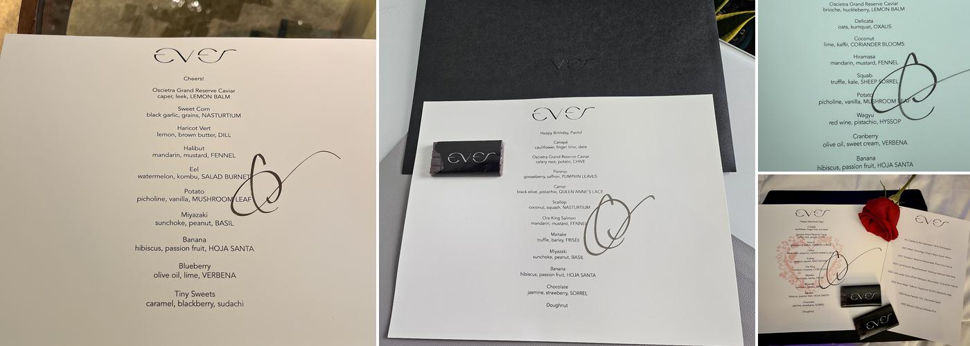 Ever Restaurant Menu
