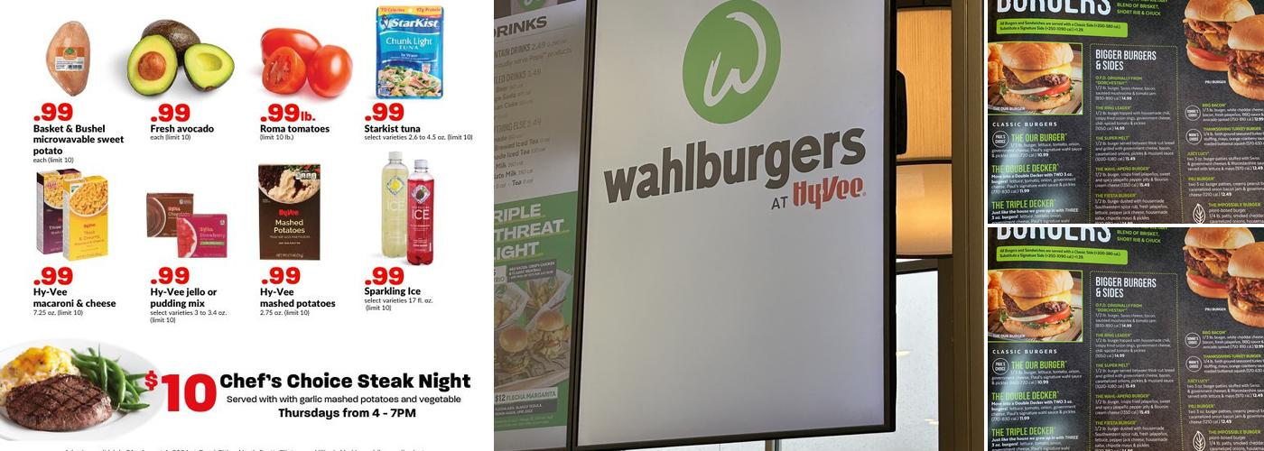 Wahlburgers @ Hy-Vee Menu