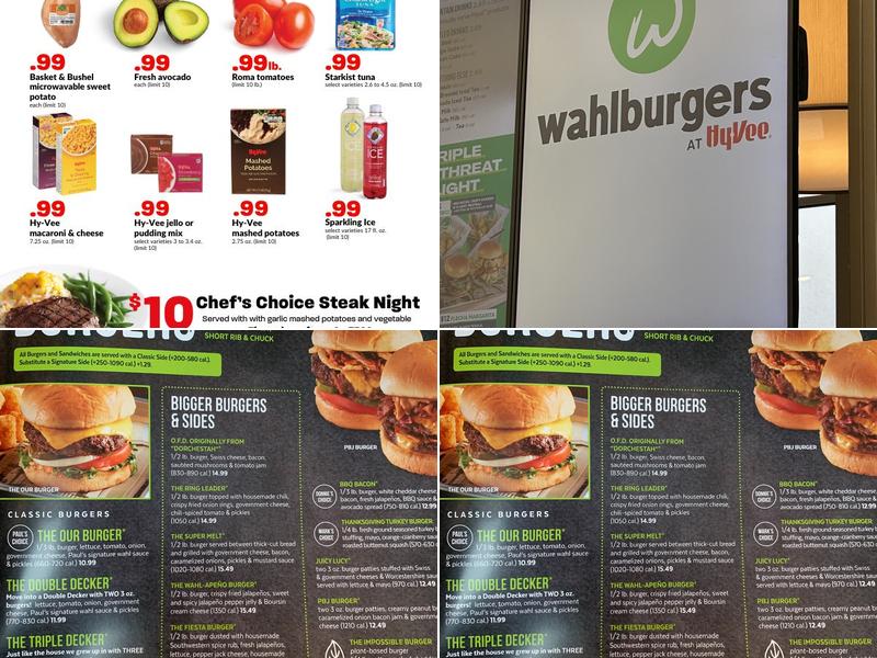 Wahlburgers @ Hy-Vee Menu