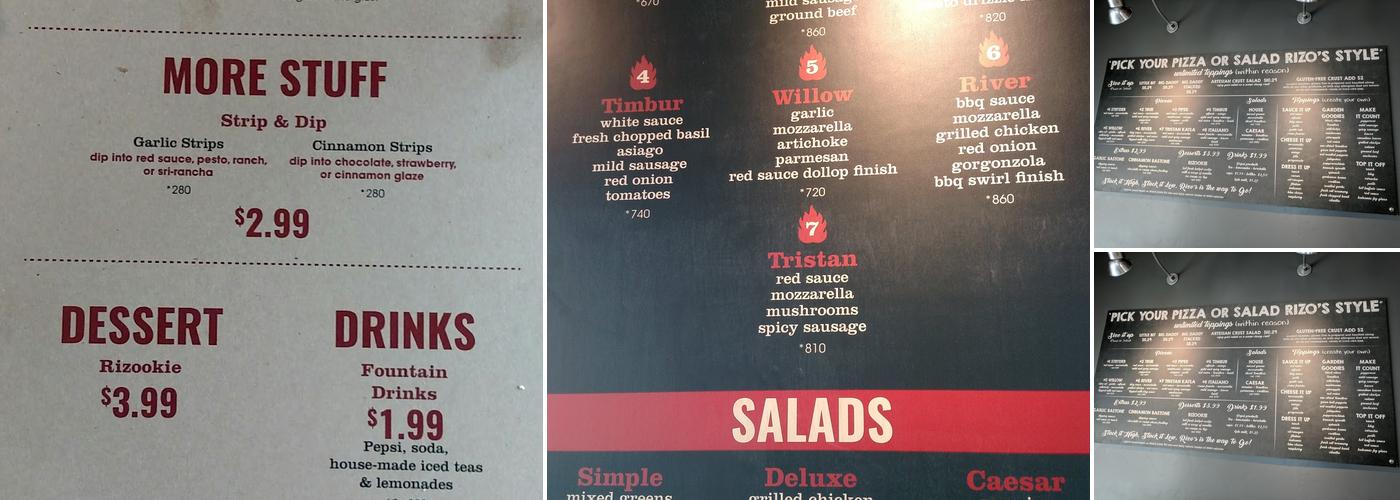 MOD Pizza Menu
