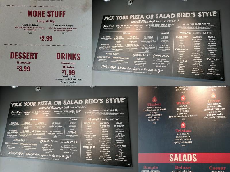 MOD Pizza Menu