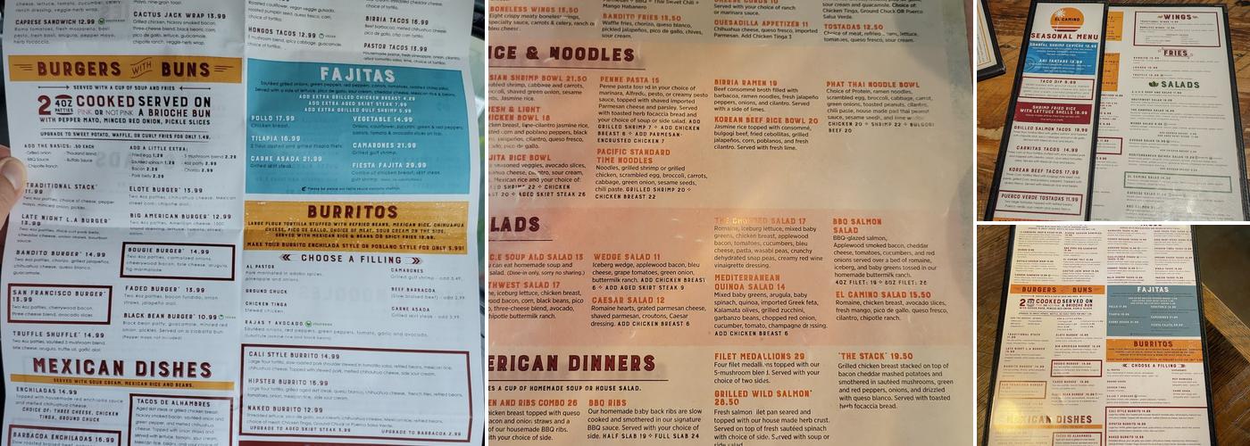El Camino Kitchen Menu