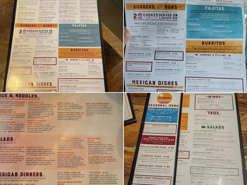 El Camino Kitchen Menu