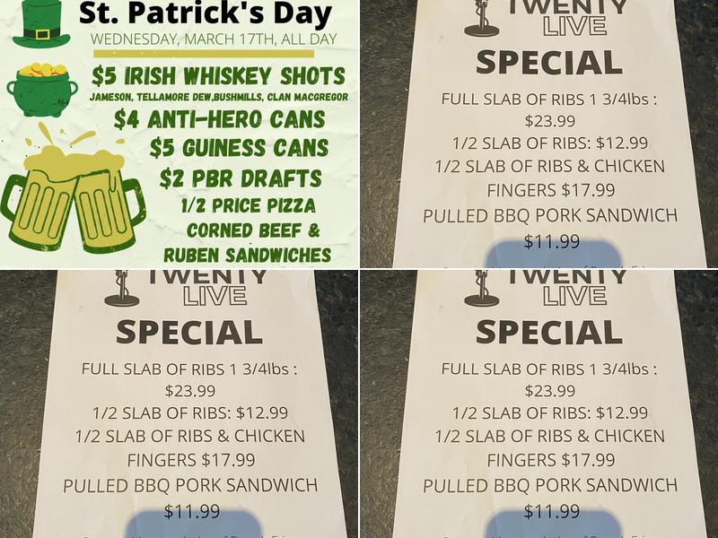 120 Live Menu