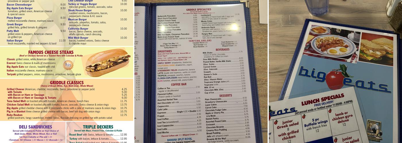 Big Apple Eats Menu