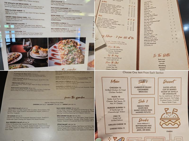 110 Grill Menu