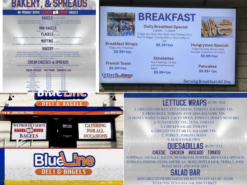 Blue Line Deli & Bagels Menu