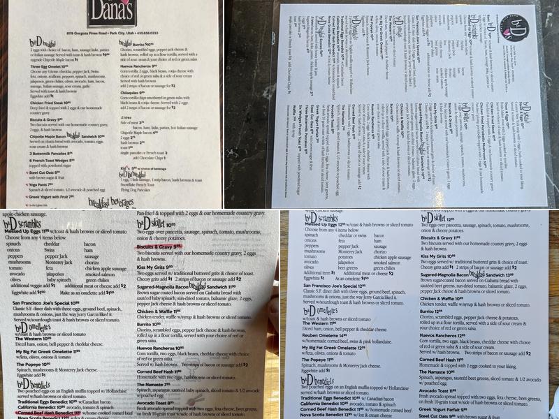 B & D's Menu