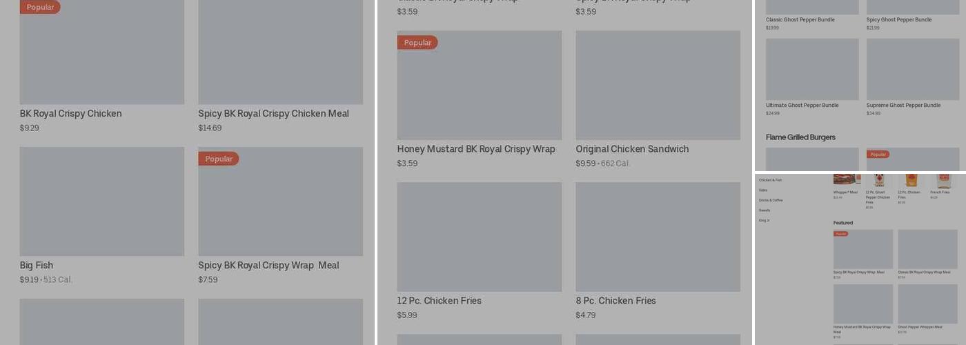Burger King Menu