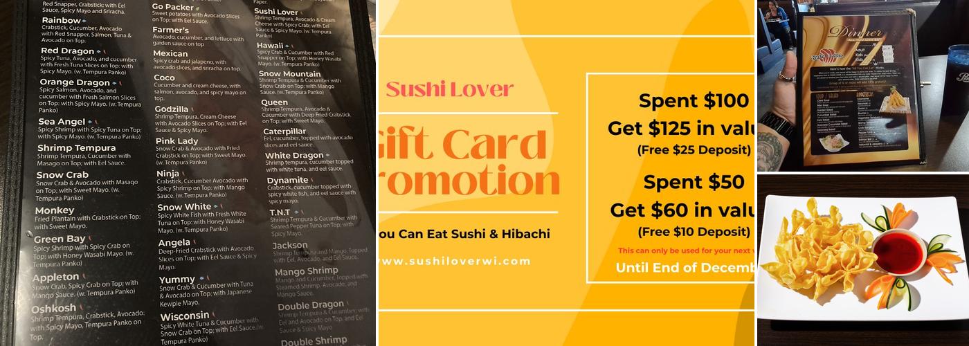 Sushi Lover Appleton Menu