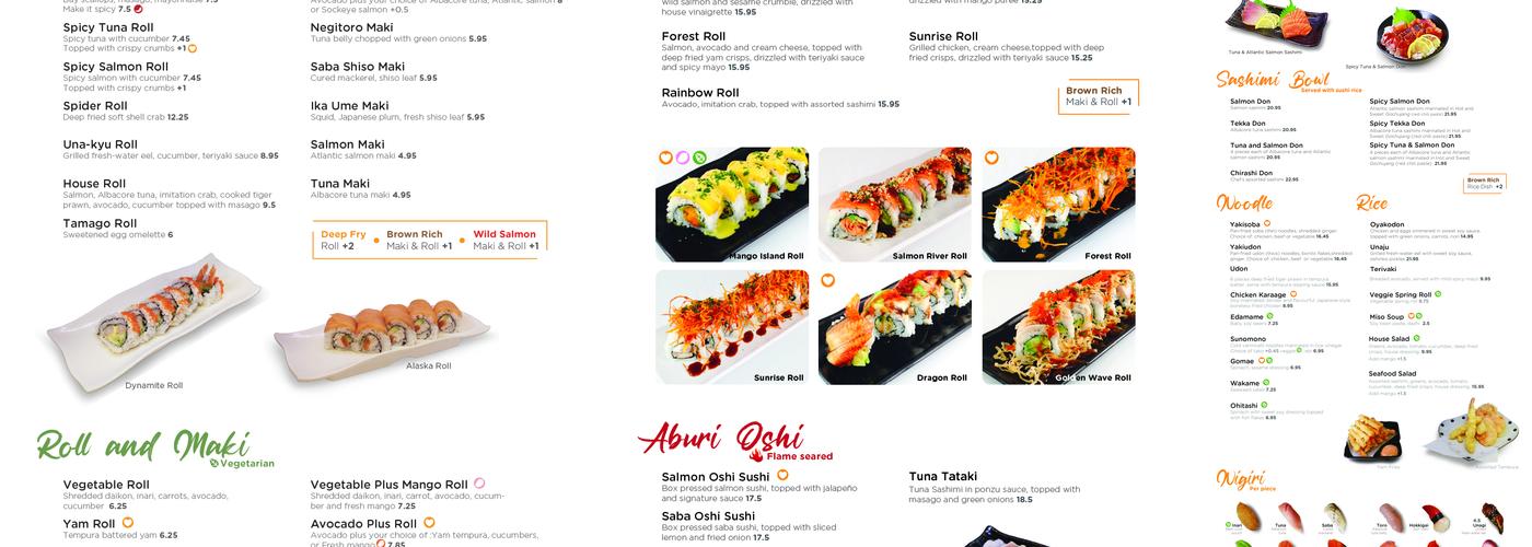 Blowfish Sushi & Japanese Food Menu