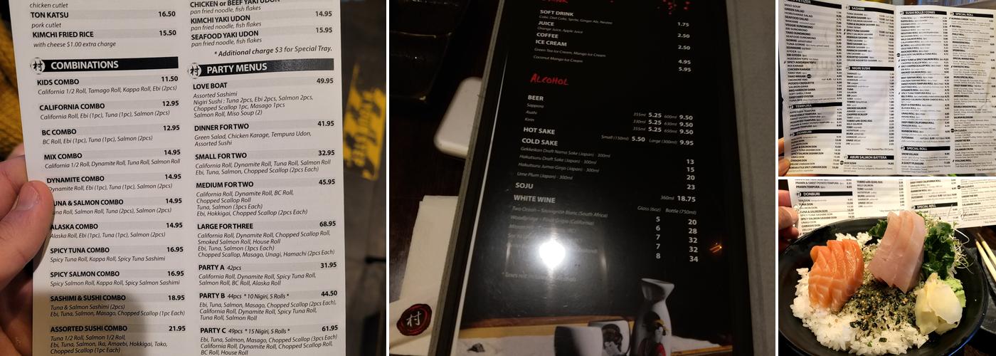 Sushi Mura Menu