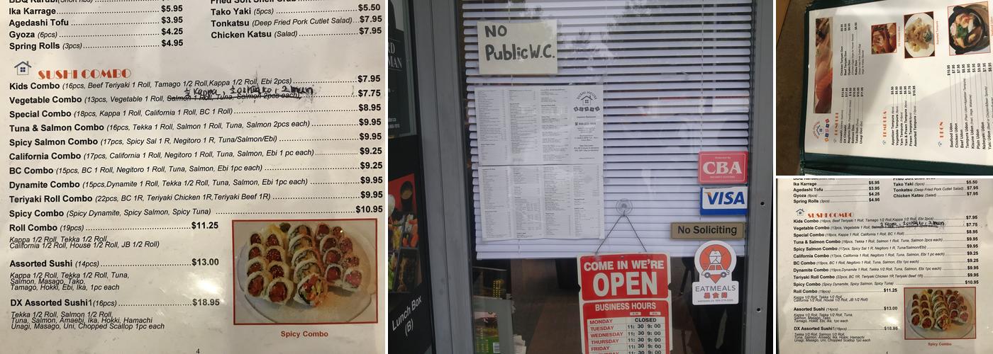 Sushi House Menu