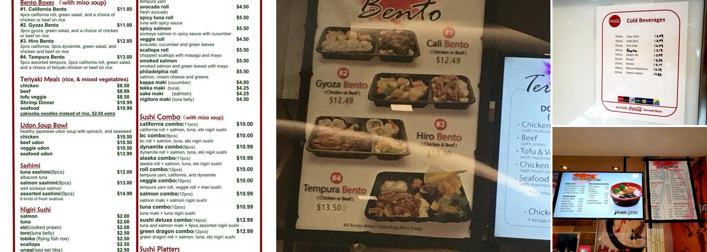 Hiro Japan Menu