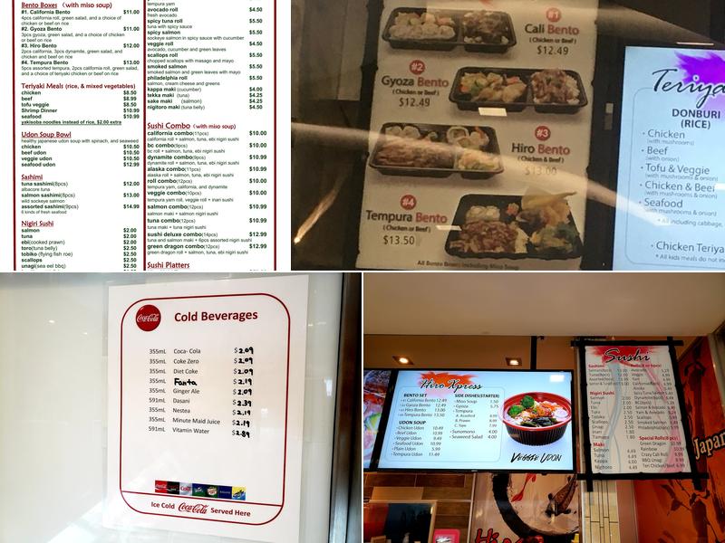 Hiro Japan Menu