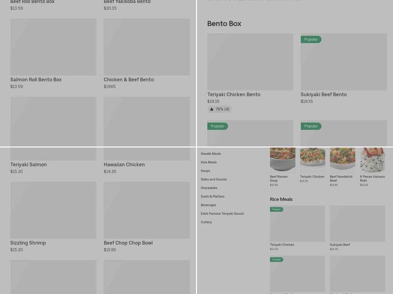 Edo Japan - CF Polo Park - Grill and Sushi Menu