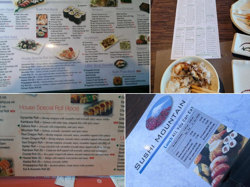 Sushi Mountain Menu