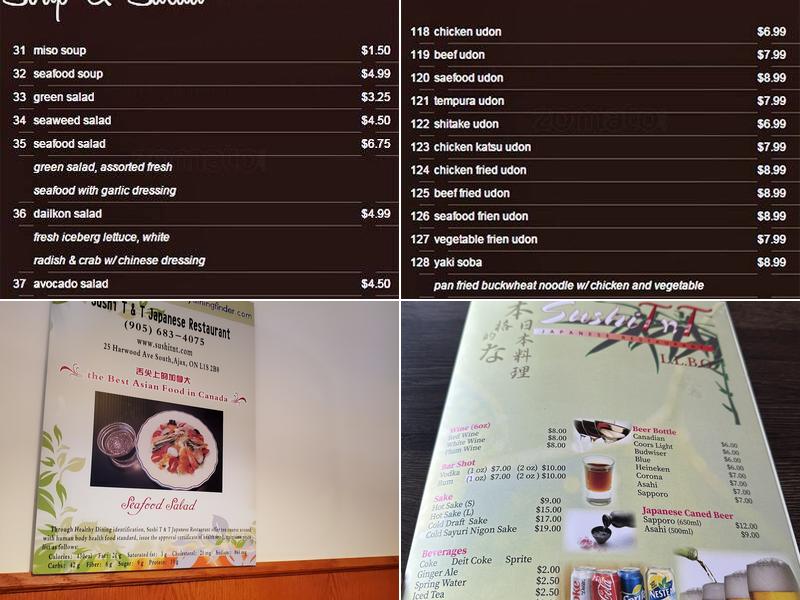Sushi T&T Menu