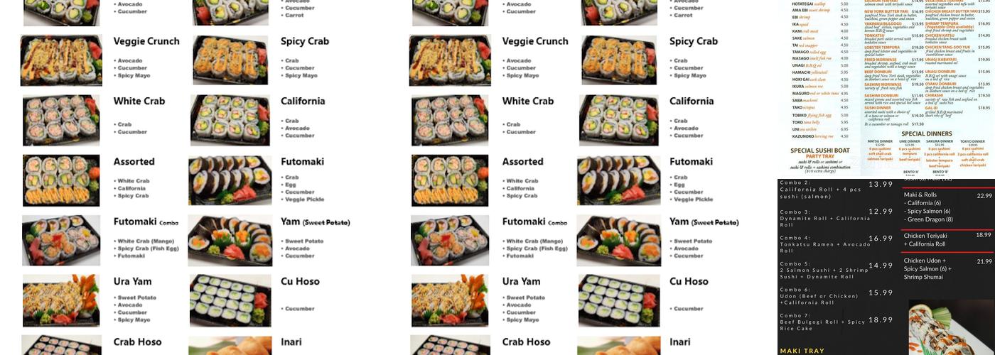 Sakura Ichiban Sushi Express Menu